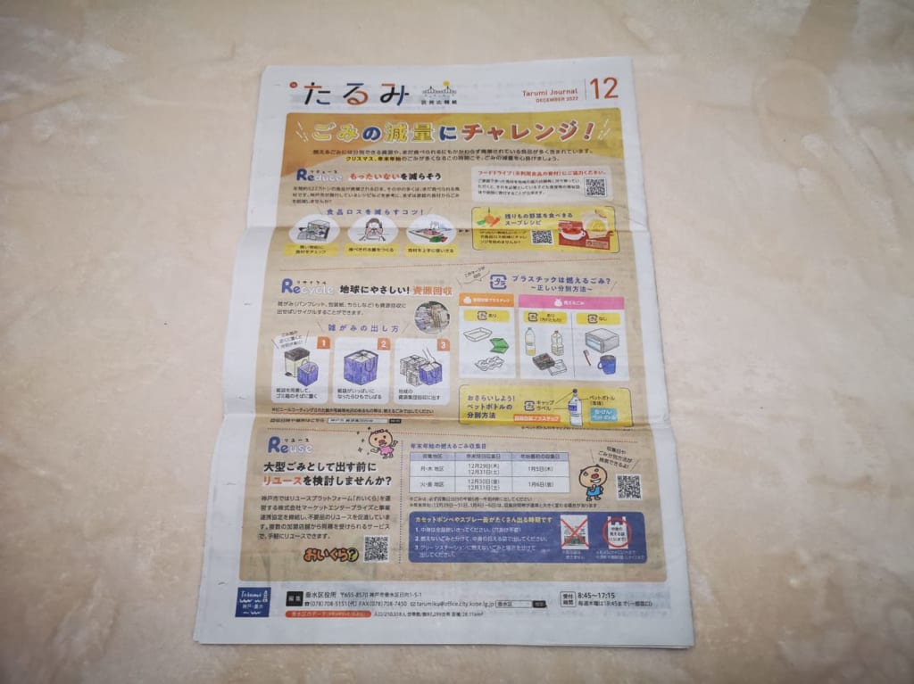 2022年年末年始ごみ収集日